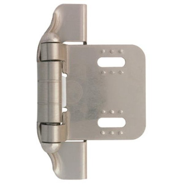 Grandoldgarden H01911C-SN-O 0.25 in. Semi-Wrap Overlay Hinge; Satin Nickel GR583587